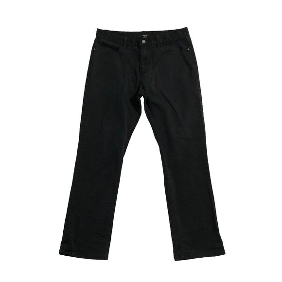 Alfani Jeans Mens Sz 33W x 30L  (Fit 33W x 28L) Black Denim Pants Straight - Picture 1 of 12